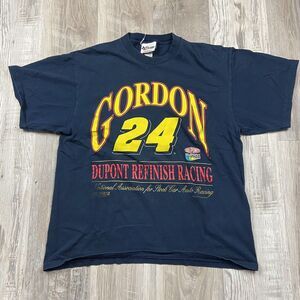 Vintage 1999 90s NASCAR Jeff‎ Gordon #24 Dupont T-Shirt Sz Large Faded
